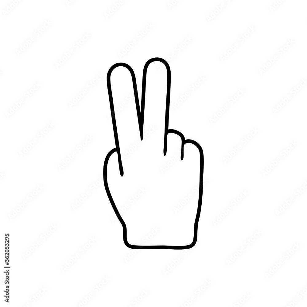 vector illustration icon of Finger Outline vector illustration icon of Finger Outline