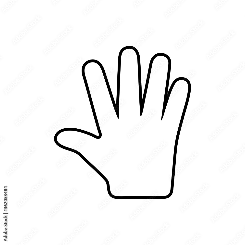 vector illustration icon of Finger Outline vector illustration icon of Finger Outline