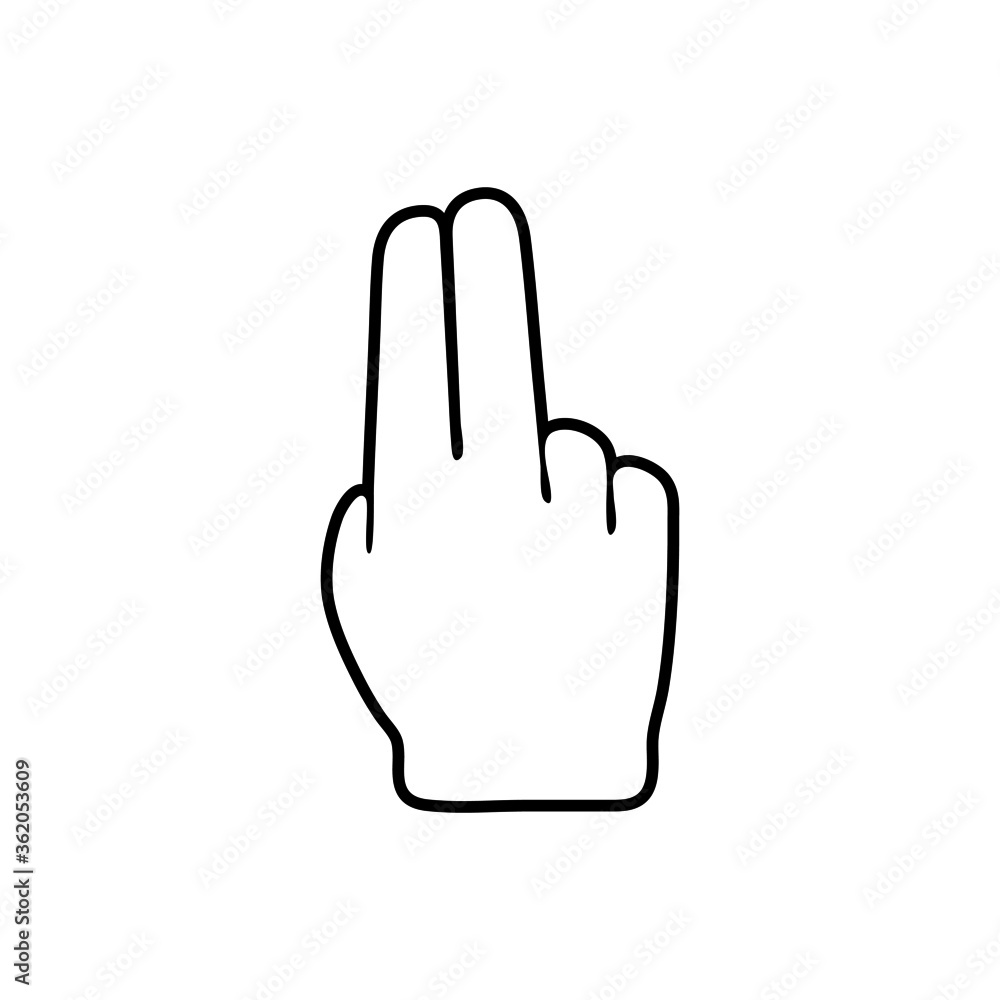 vector illustration icon of Finger Outline vector illustration icon of Finger Outline