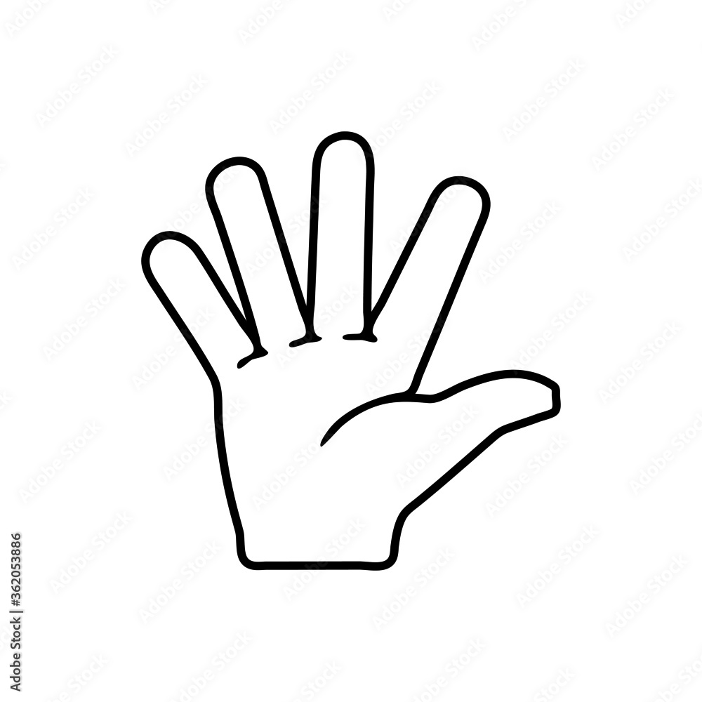 vector illustration icon of Finger Outline vector illustration icon of Finger Outline