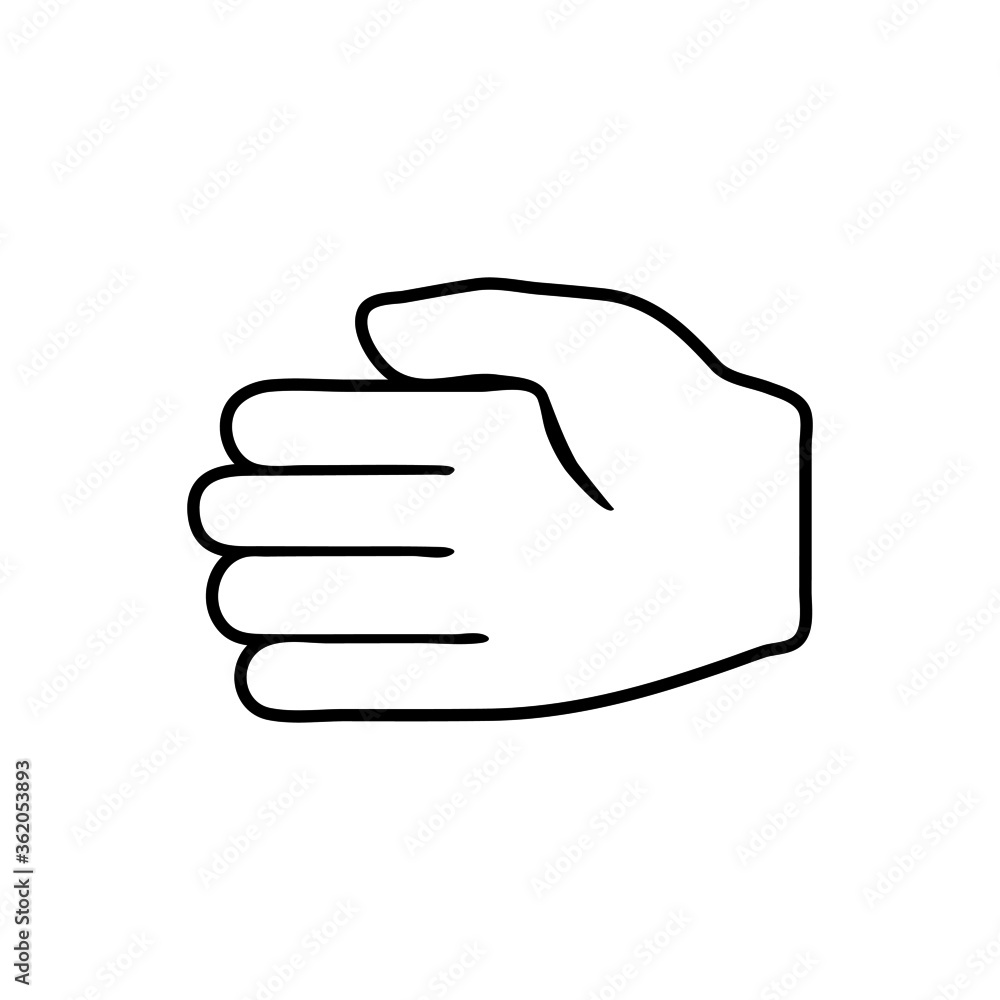 vector illustration icon of Finger Outline vector illustration icon of Finger Outline