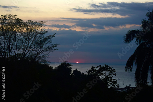 Sunset in Manuel Antonio beach, Costa Rica