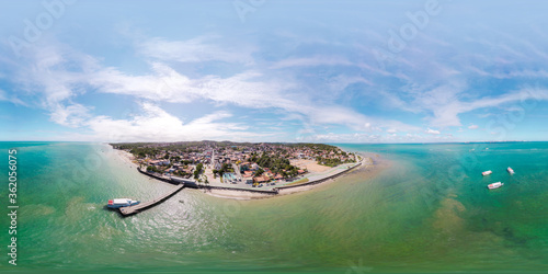 Imagem Panorâmica de 360 graus de Mar Grande, municipio de Vera Cruz, Ilha de Itaparica, Bahia photo