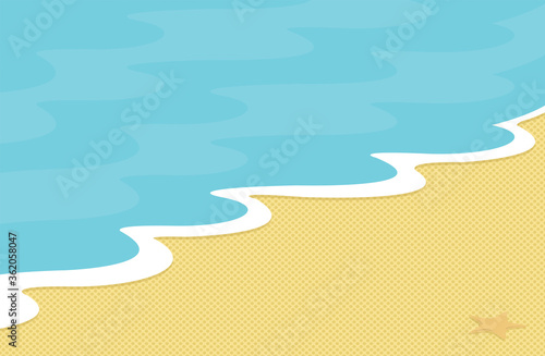 Background of waves washing up on the shore, done in a modern flat style