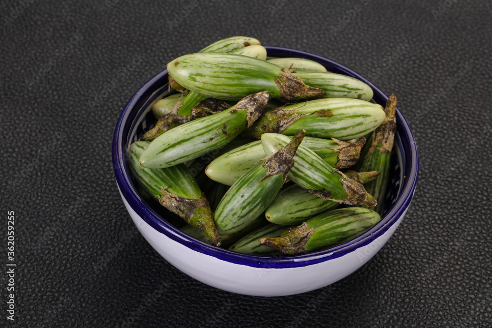 Green asian eggplant Green asian eggplant