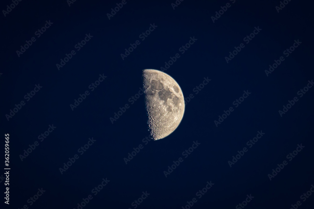 The moon in the night in Spain 2020