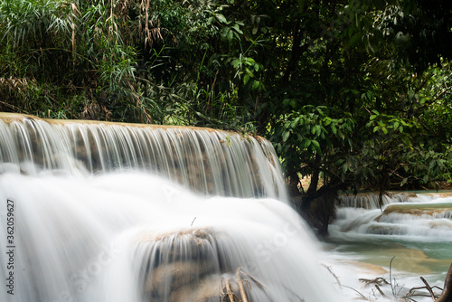 Kuangsi waterfall in the jungle of Laos © Ad van Brunschot