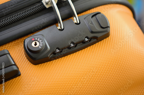 TSA accepted lock on luggage bag or suitcase (Transportation Security Administration of US)