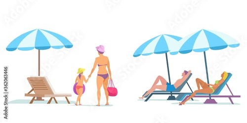 summer beach scene