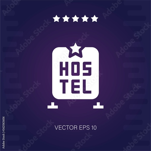 hostel star sign vector icon
