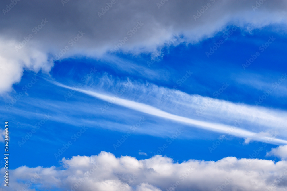 Obraz premium Cumulus clouds in the blue sky