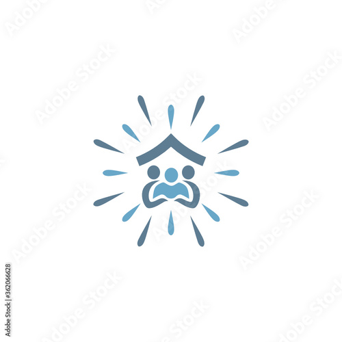nursing home care vector illustration logo concept image