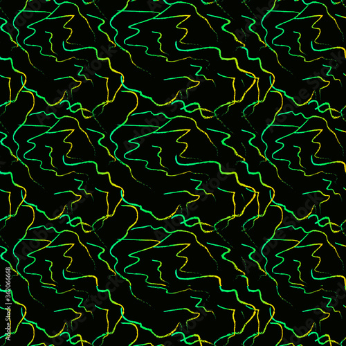 Abstract seamless pattern, colorful elements in green. Modern concepts for your design.