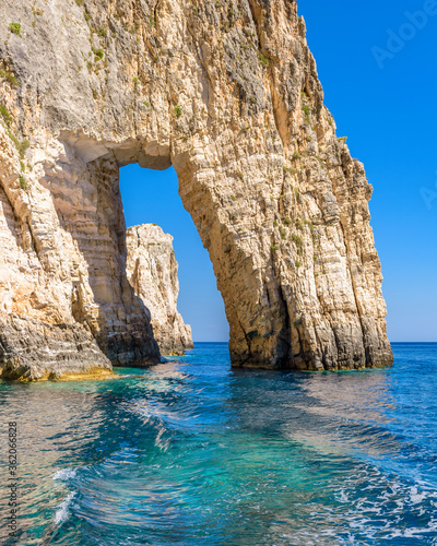 Keri Cave on South Zakynthos !! The Ionian greek Island that combines amazing rock formation with turquoise waters ! photo