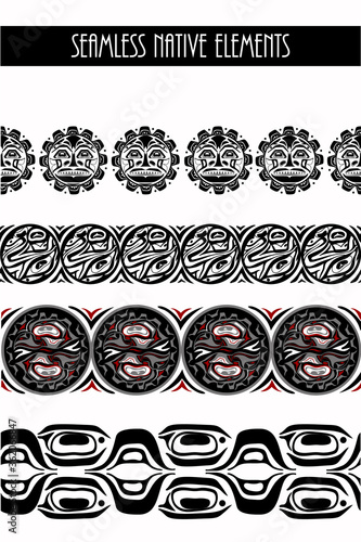 abstract background native north american set