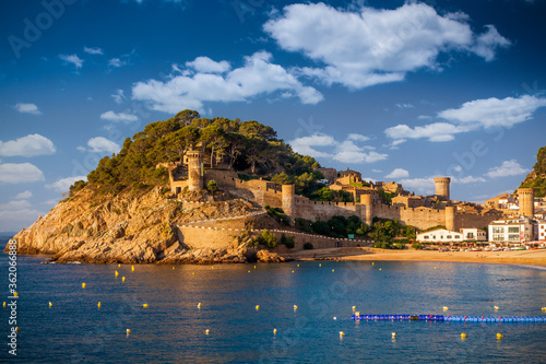 tossa de mar costa brava spain and the castle in the background
