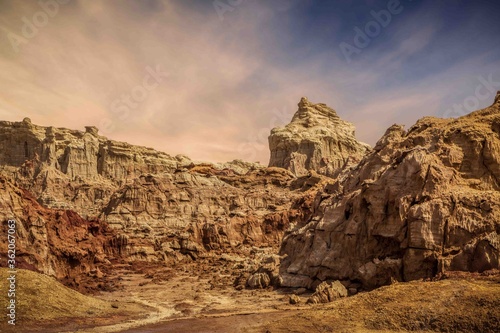 Danakil depression salt mountains photo