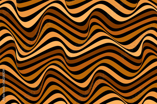 Abstract dark brown pattern in op art style. Modern concepts for your design.
