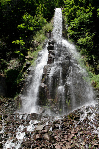 Waterfall  Trusetal  Visitors  Guests  Thueringen  Germany  Europe