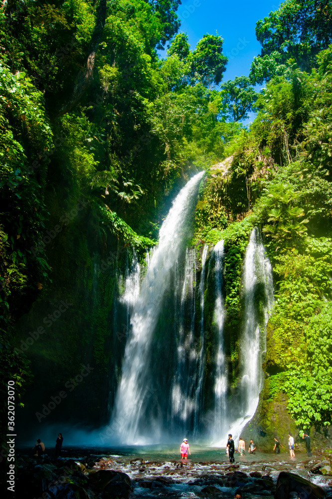 Large Waterfall in the Sun