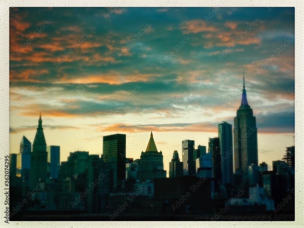Naklejka premium panoramę nowego jorku
