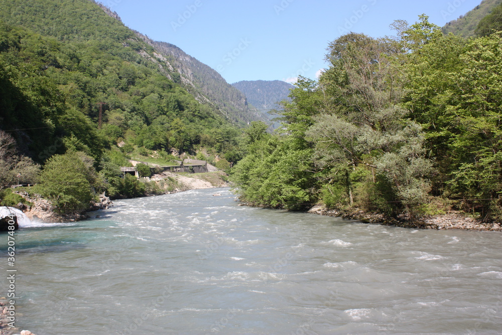 Obraz premium waterfall in the mountains