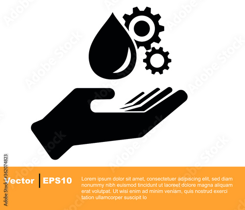hand holding a gasoline. flat modern vector oil icon.

