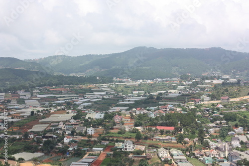 aerial view of the city