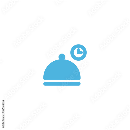 serving tray food cover icon flat vector logo design trendy