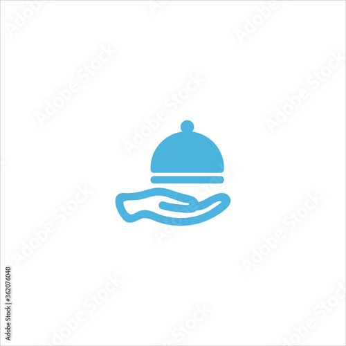 serving tray icon flat vector logo design trendy