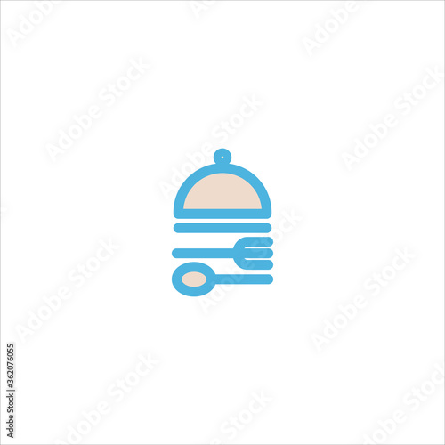 serving tray icon flat vector logo design trendy