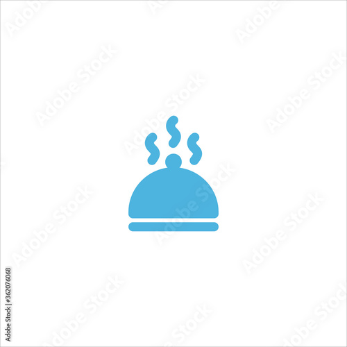 serving tray food cover icon flat vector logo design trendy