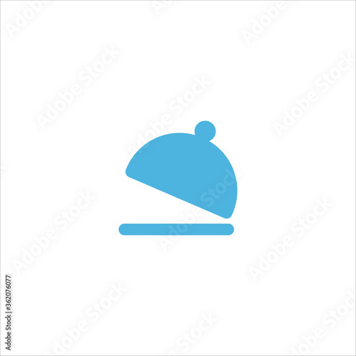 serving tray food cover icon flat vector logo design trendy