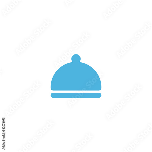serving tray food cover icon flat vector logo design trendy