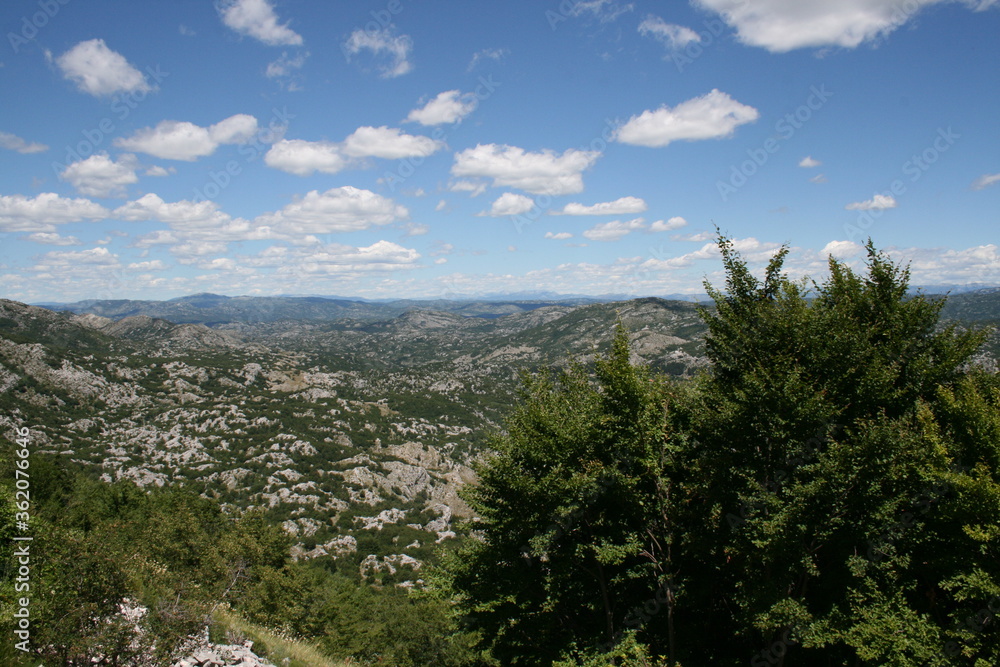 mountain landscape with blue sky