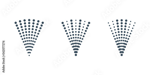 Spray icons set. Fluid, air spray symbol