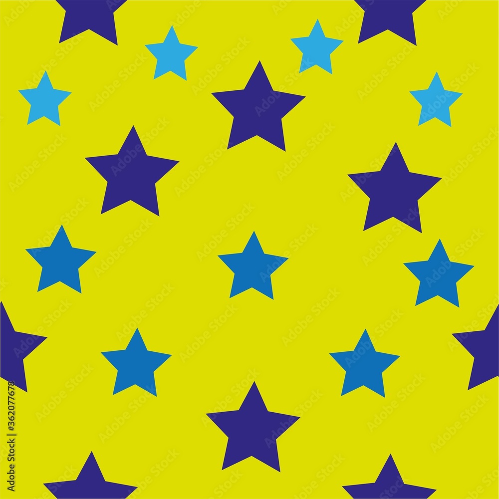 blue stars on a yellow background abstract geometric pattern for fabric and Wallpaper blue stars on a yellow background abstract geometric pattern for fabric and Wallpaper
