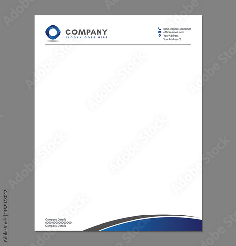 Blank Letterhead Template for Print with Logo