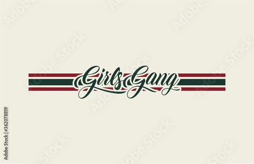 Letter Girls Gang Lettering Graphic for Tshirt Printing Background