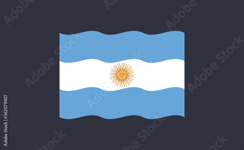 Argentinian flag vector. National symbol of Argentina.