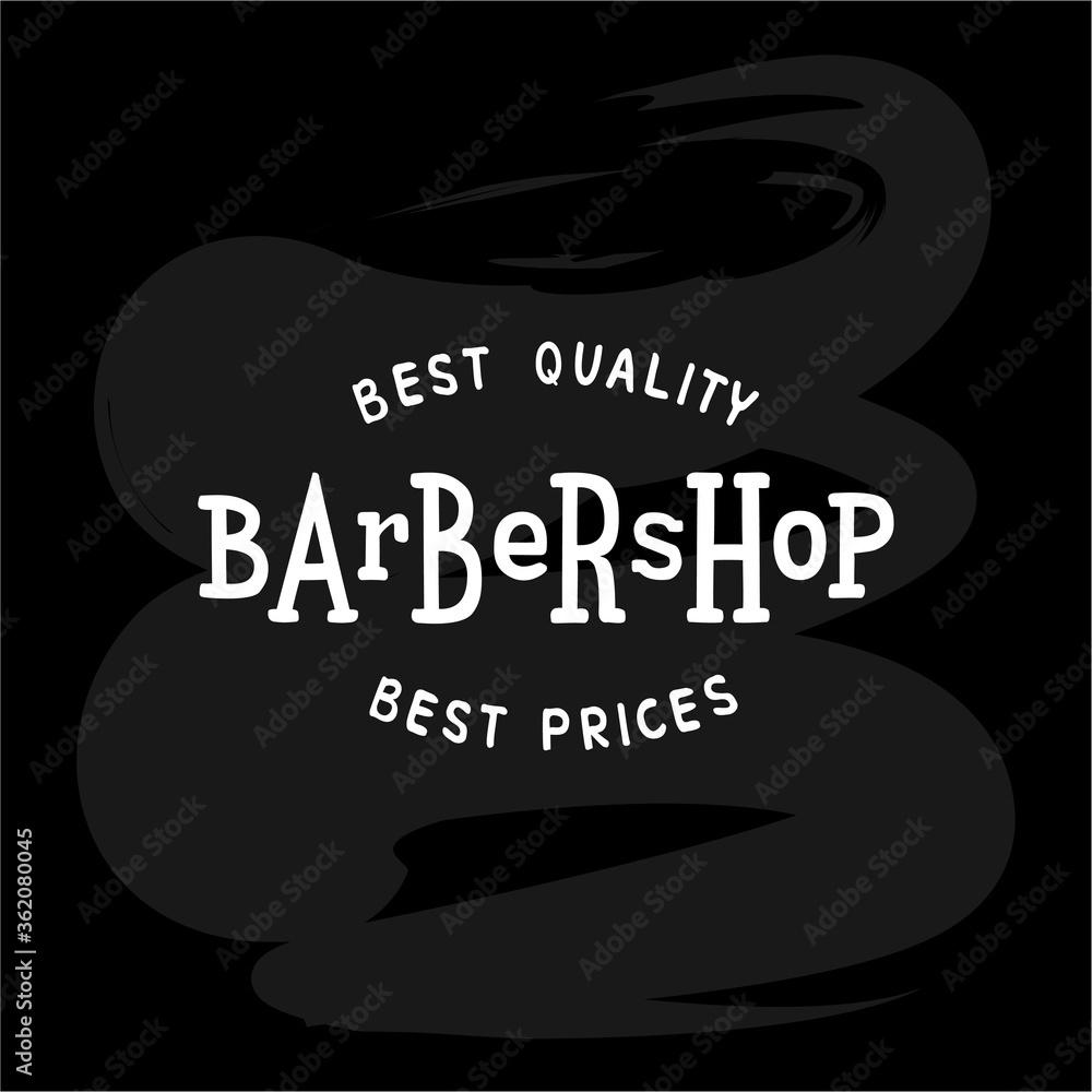 Vector illustration of barbershop lettering for banner, leaflet, poster ...
