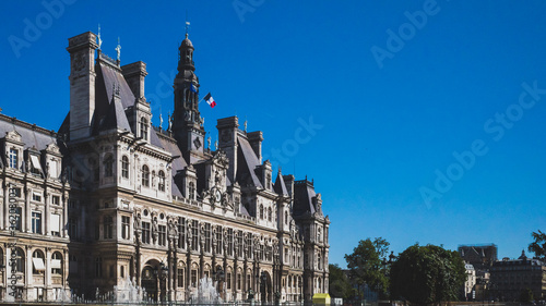 Photography Hotel de Ville (City Hall) of Paris, France