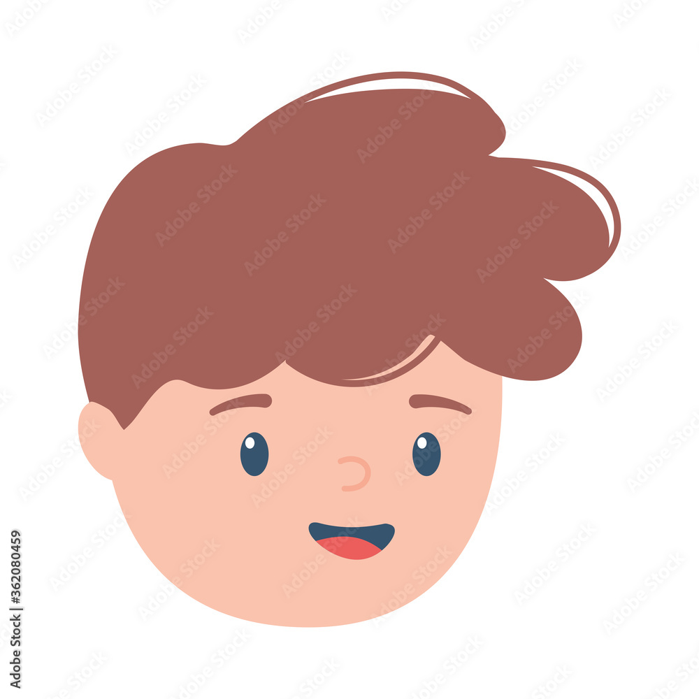 boy face cartoon character isolated icon design white background boy face cartoon character isolated icon design white background