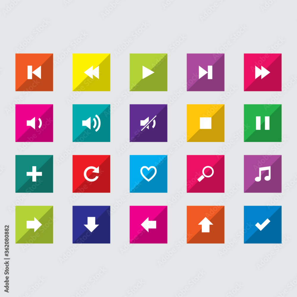 Music and sound icons, isolated vector illustration. Music and sound icons, isolated vector illustration.