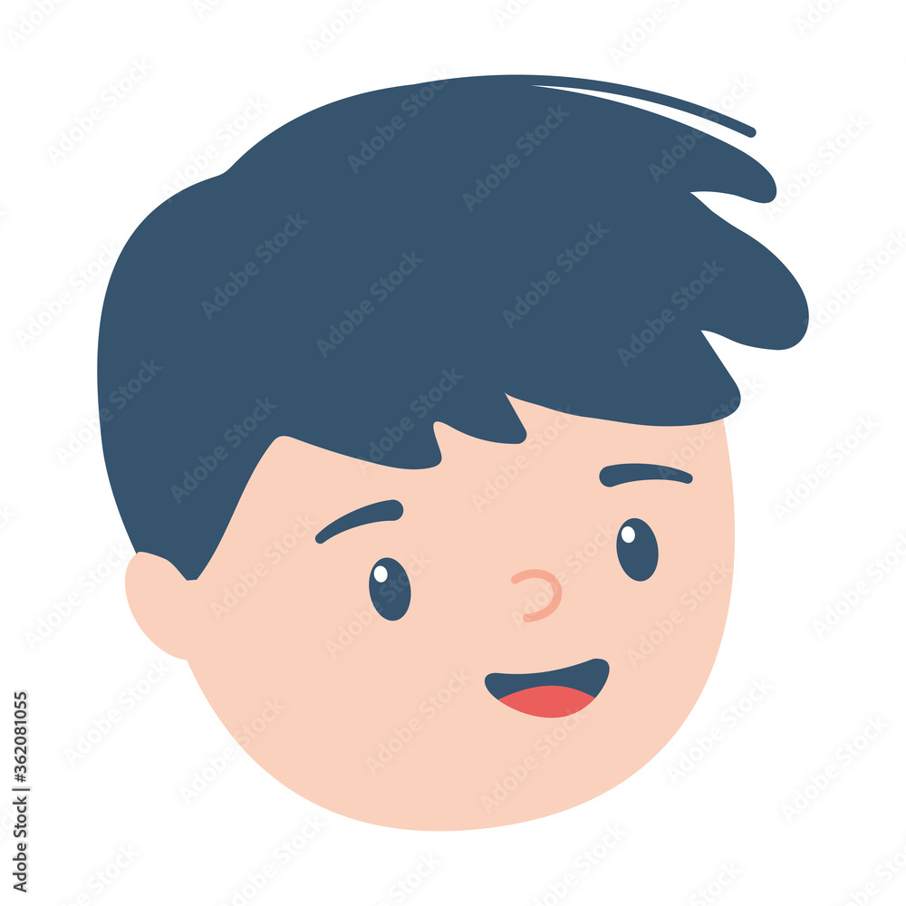 boy face cartoon character isolated icon design white background boy face cartoon character isolated icon design white background