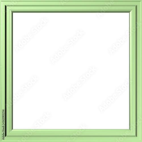 3D LIGHT GREEN FRAME FOR GALLEY WITH WHITE BACKGROUND
