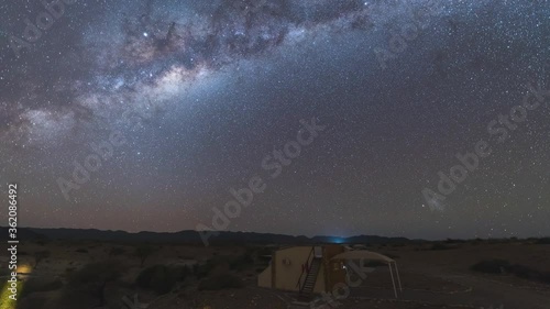 4K, 10BIT, YUV422 timelapse of milky way,starry night sky in Namibia