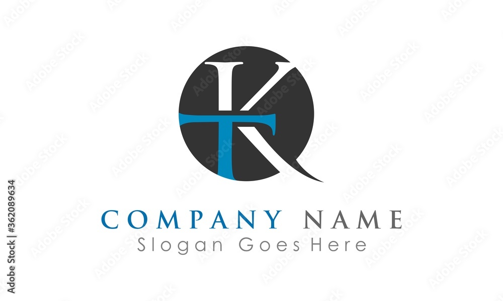 logo brand T&K alphabet logo brand T&K alphabet