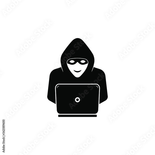 Hacker icon design isolated on white background