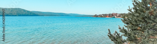 Scenic view of Lake Baikal on a sunny summer day